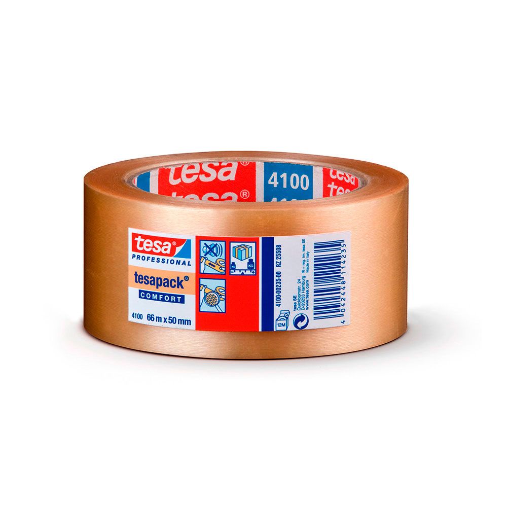 CINTA DE EMBALAR PVC RUGOSO TRANSPARENTE 50 mm x 66 m