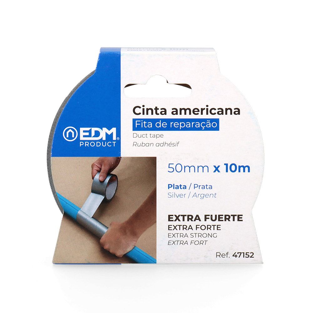 CINTA AMERICANA PLATA 50 mm x 10 m - Imagen 2