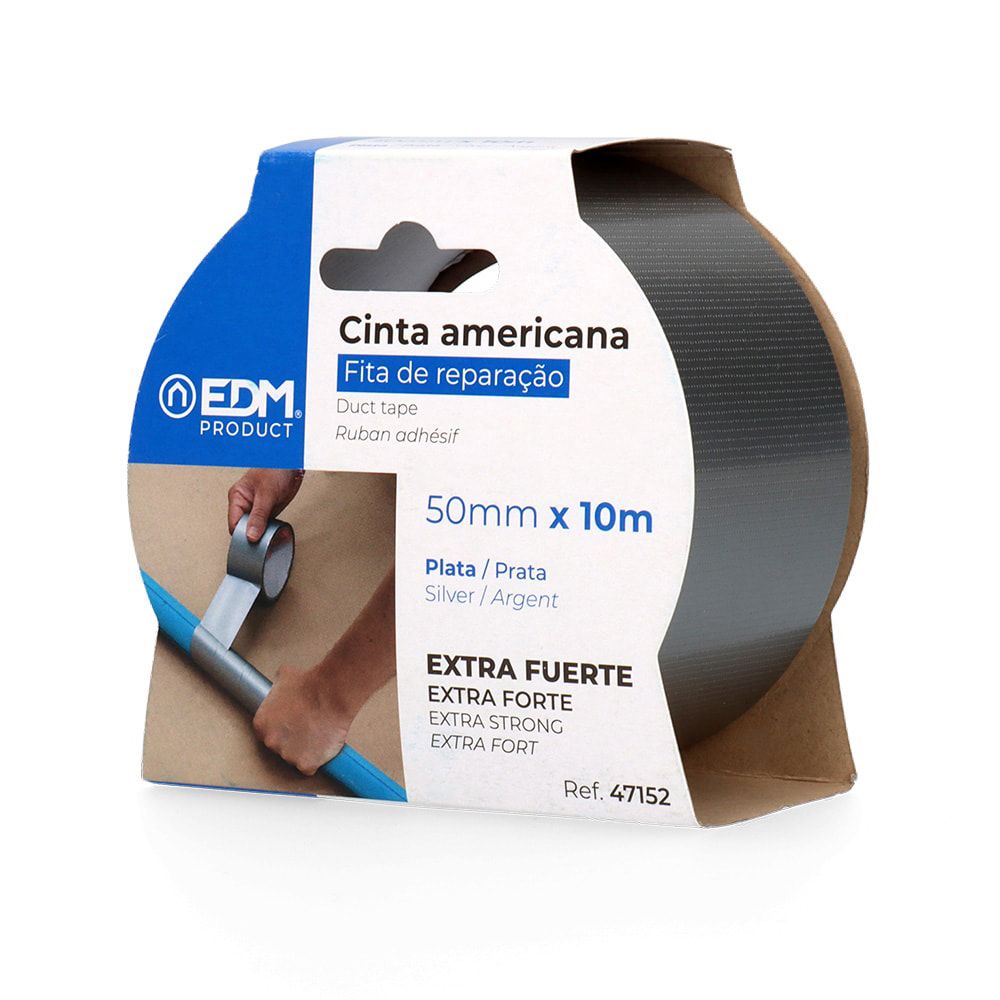 CINTA AMERICANA PLATA 50 mm x 10 m - Imagen 3