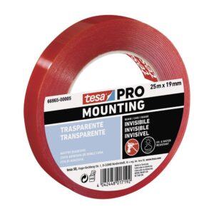 CINTA DOBLE CARA MOUNTING PRO TRANSPARENTE 19 mm x 25 m