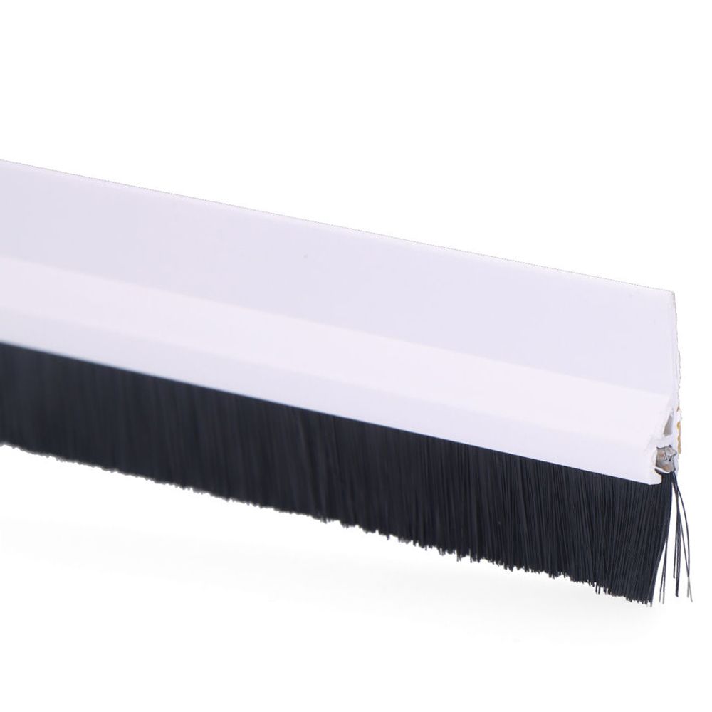 BURLETE BAJO PUERTA RIGIDO BLANCO CON CEPILLO DE FIBRA 1 m - Imagen 2