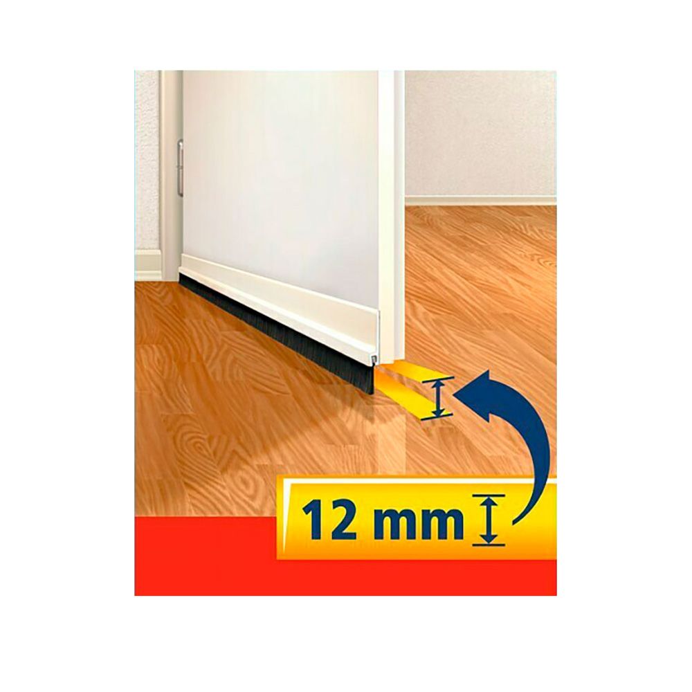 BURLETE BAJO PUERTA PVC MARRÓN 37 mm x 1 m - Imagen 2