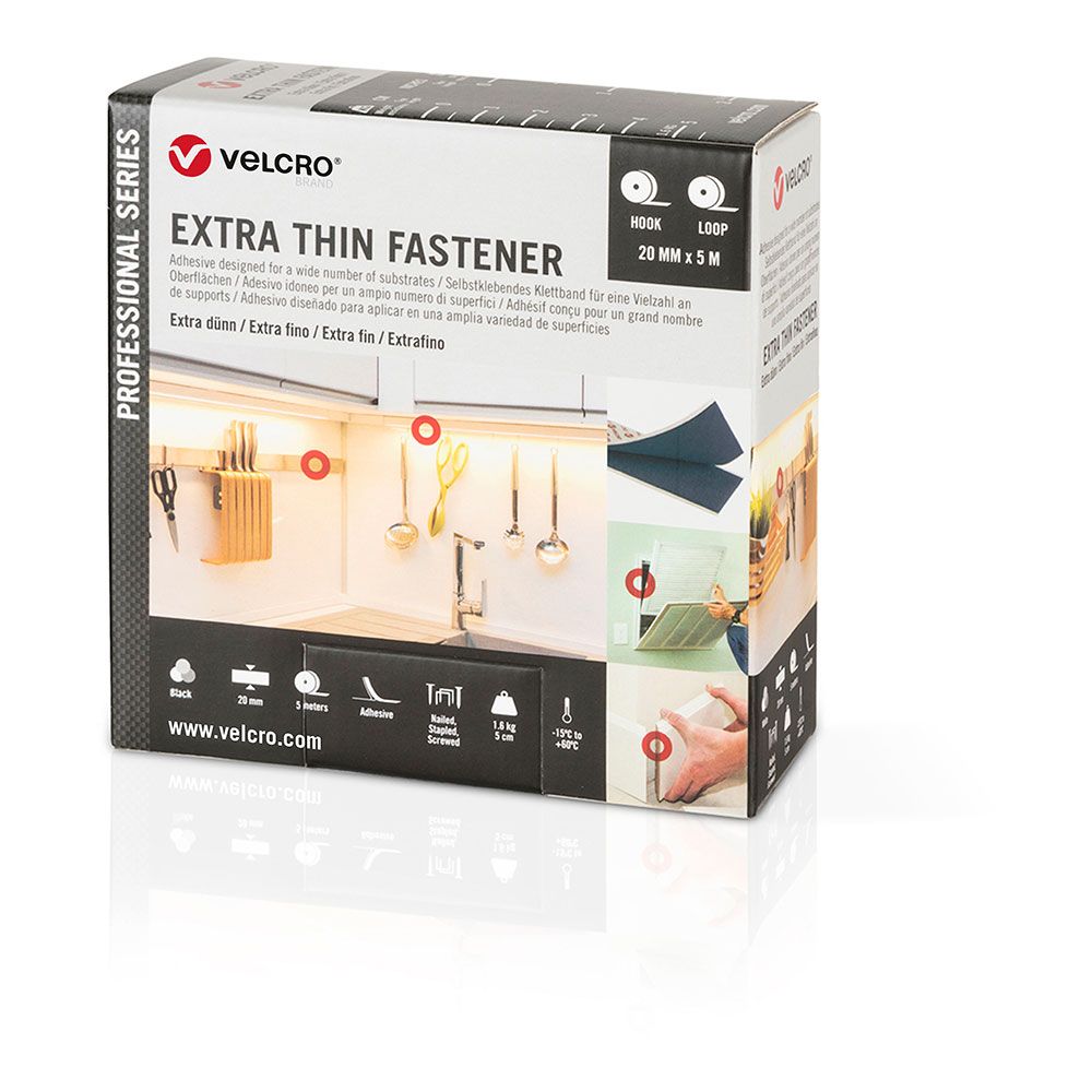 CINTA ADHESIVA EXTRAFINA NEGRA 20 mm x 5m - Imagen 2
