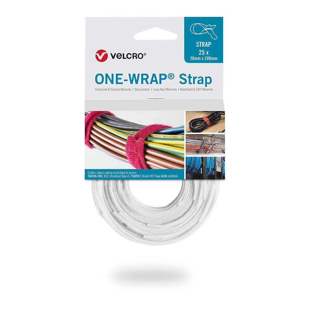 BRIDA ONE-WRAP® STRAP, 20 x 200mm, 25 uds, BLANCA - Imagen 2