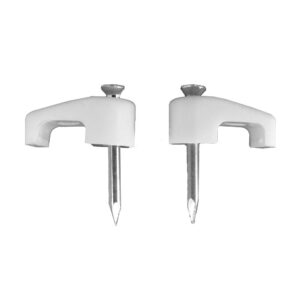 GRAPA PARA CABLE MANGUERA PLANA 2 x 0,7 mm N°01, BLANCA, CAJA 100 uds