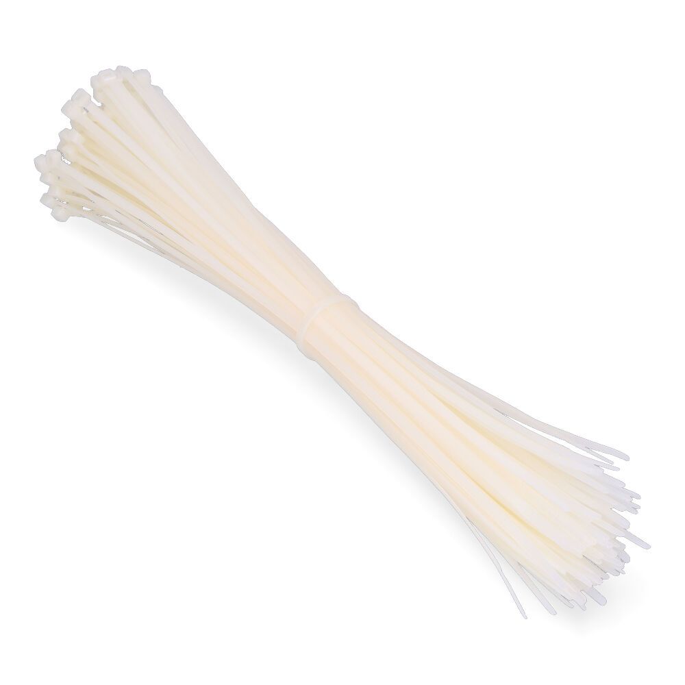 BRIDAS NATURAL 4,8 x 380 mm NYLON ALTA CALIDAD (BOLSA 100 unid.)