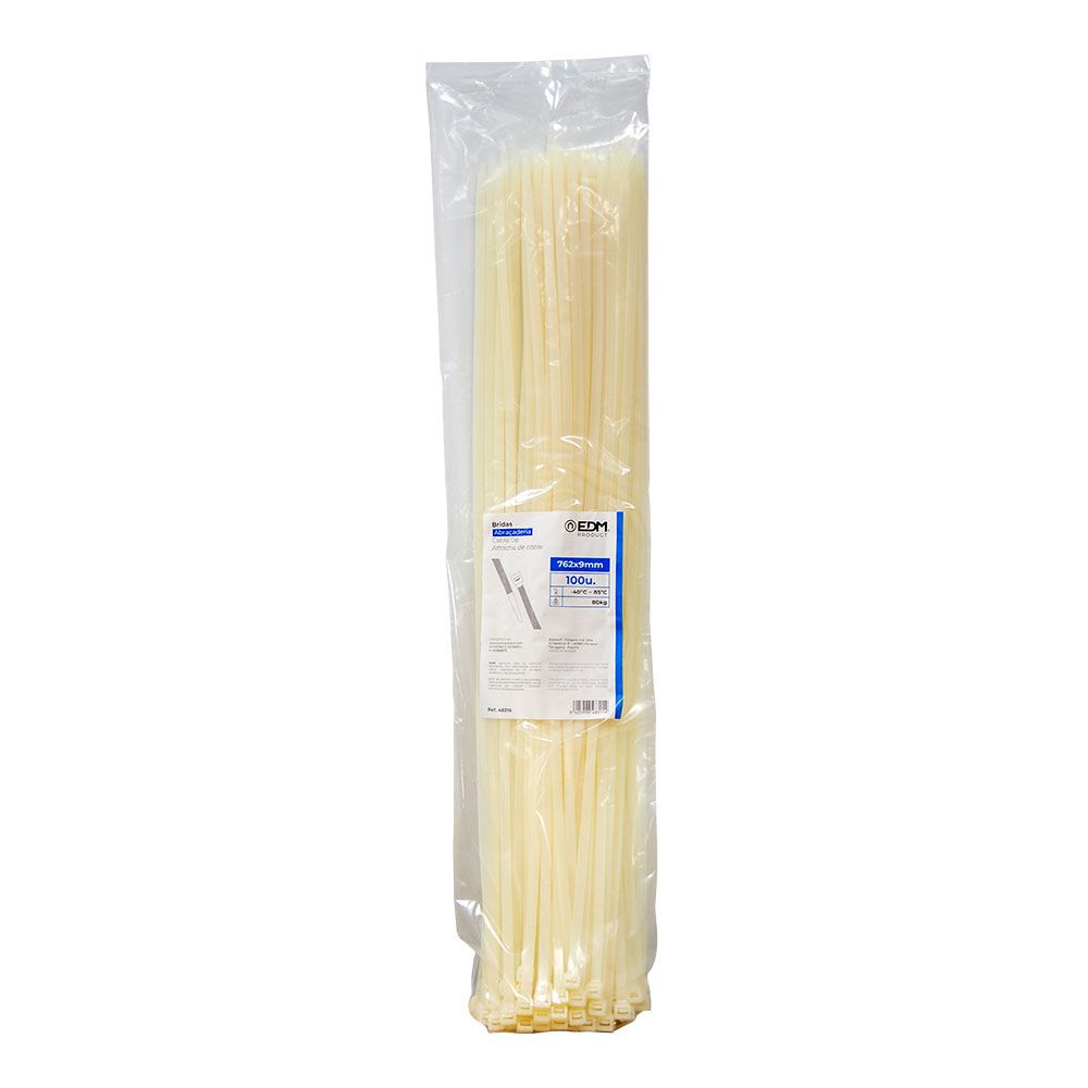 BRIDAS NATURAL 8,0 x 550 mm NYLON ALTA CALIDAD (BOLSA 100 unid.) - Imagen 4
