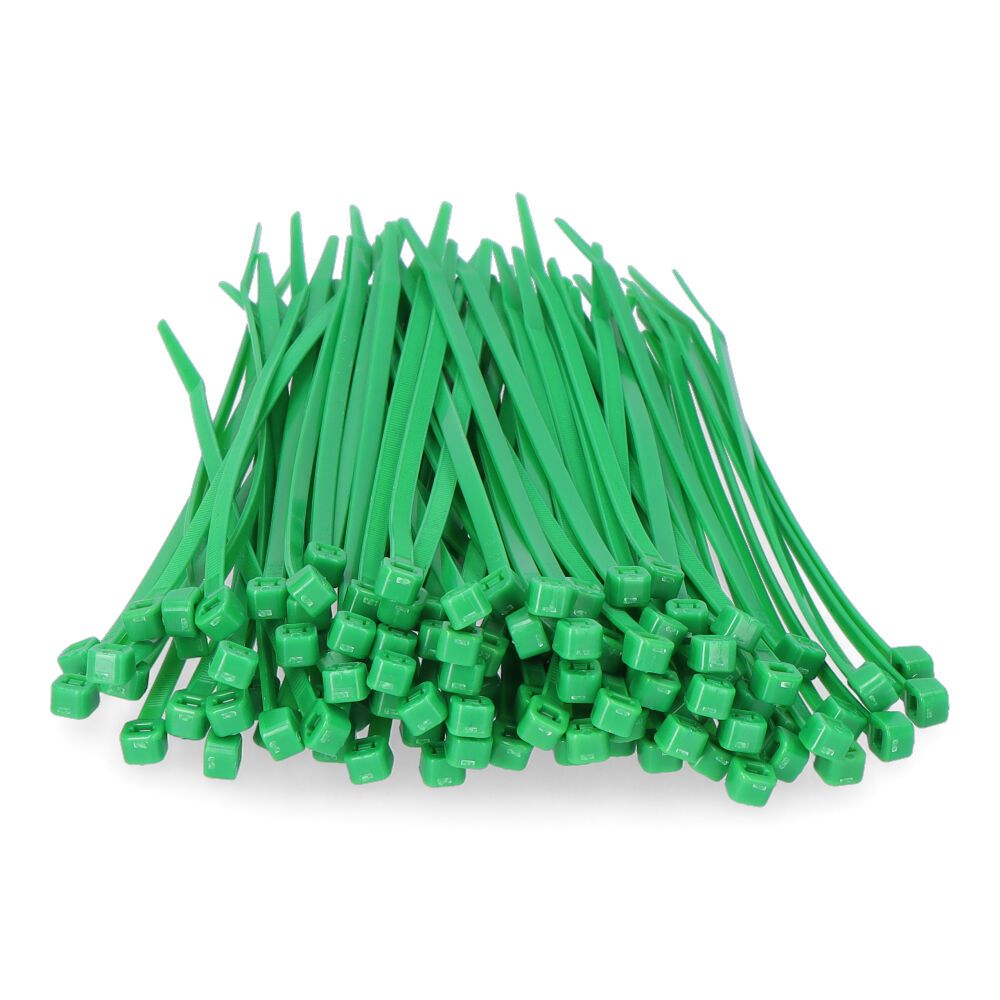 BRIDAS VERDES 3,5 x 150 mm NYLON ALTA CALIDAD (BOLSA 100 unid.) - Imagen 3