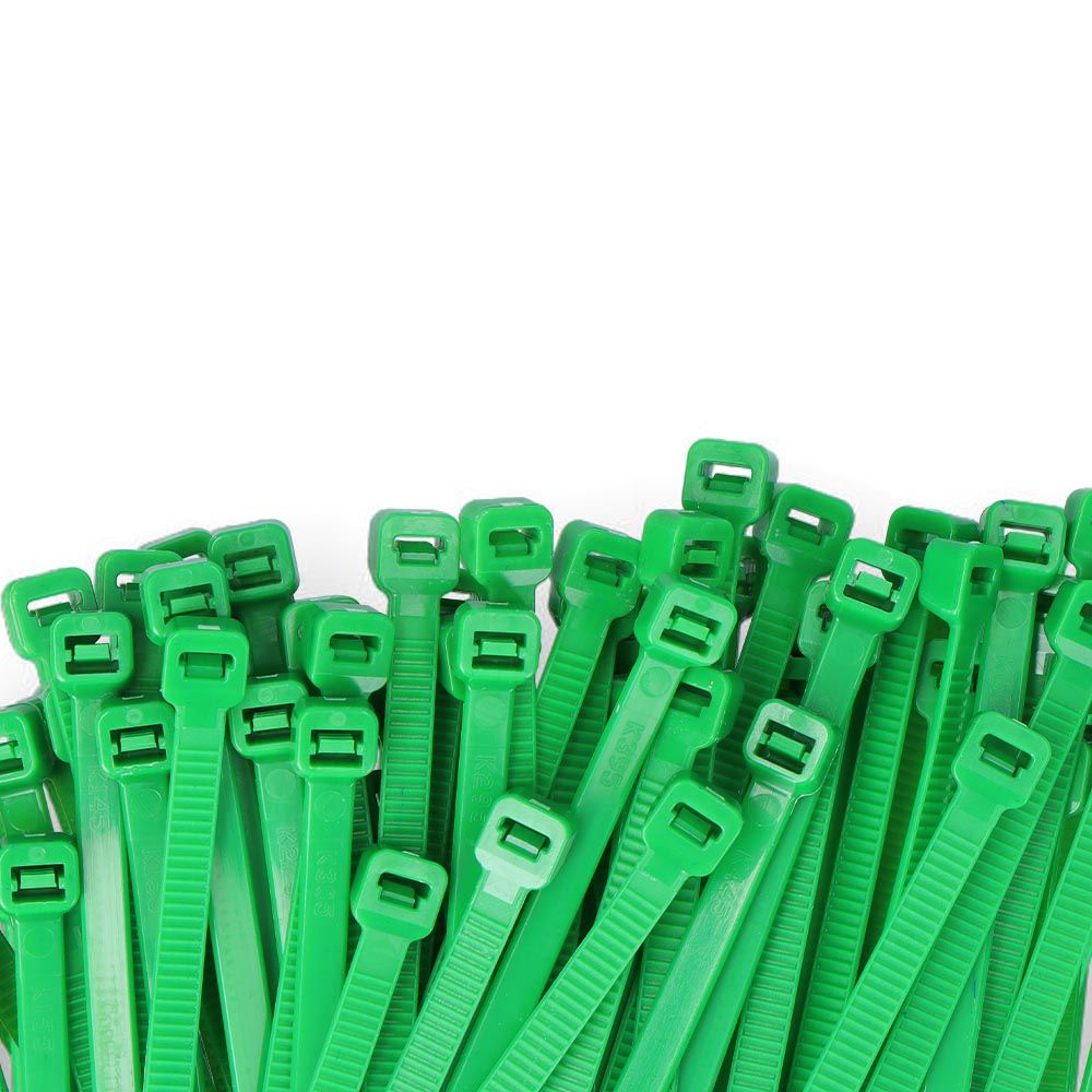 BRIDAS VERDES 4,6 x 200 mm NYLON ALTA CALIDAD (BOLSA 100 unid.) - Imagen 2