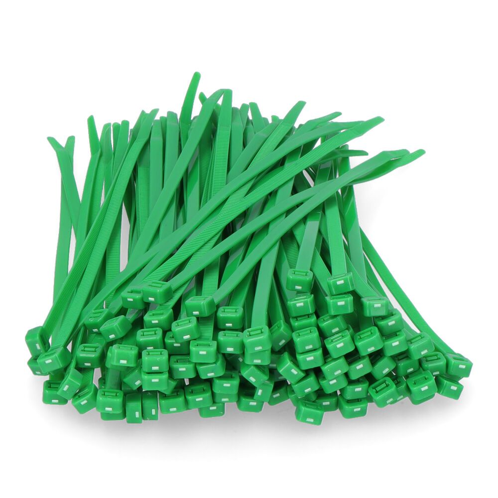 BRIDAS VERDES 4,6 x 200 mm NYLON ALTA CALIDAD (BOLSA 100 unid.) - Imagen 3