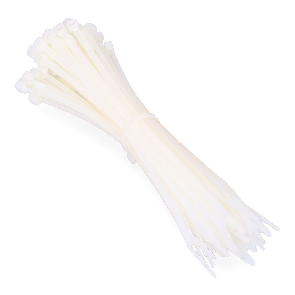 BRIDAS NATURAL 4,8 x 250 mm NYLON ALTA CALIDAD (BOLSA 100 unid.)