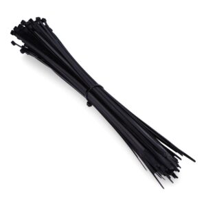 BRIDAS NEGRAS 4,8 x 380 mm NYLON ALTA CALIDAD (BOLSA 100 unid.)