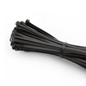 BRIDAS NEGRAS 4,5 x 200 mm NYLON ALTA CALIDAD (BOLSA 100 unid.) REUTILIZABLES