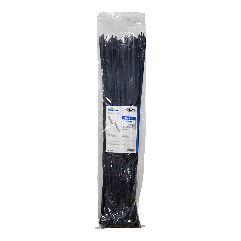 BRIDAS NEGRAS 12,7 x 1030 mm NYLON ALTA CALIDAD(BOLSA 100 unid.) - Imagen 4