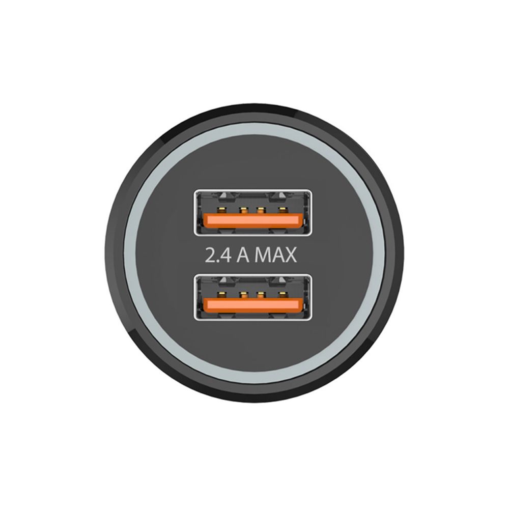 CARGADOR DOBLE MECHERO COCHE NEGRO 2,4A -12W TECH ONE TECH - Imagen 2