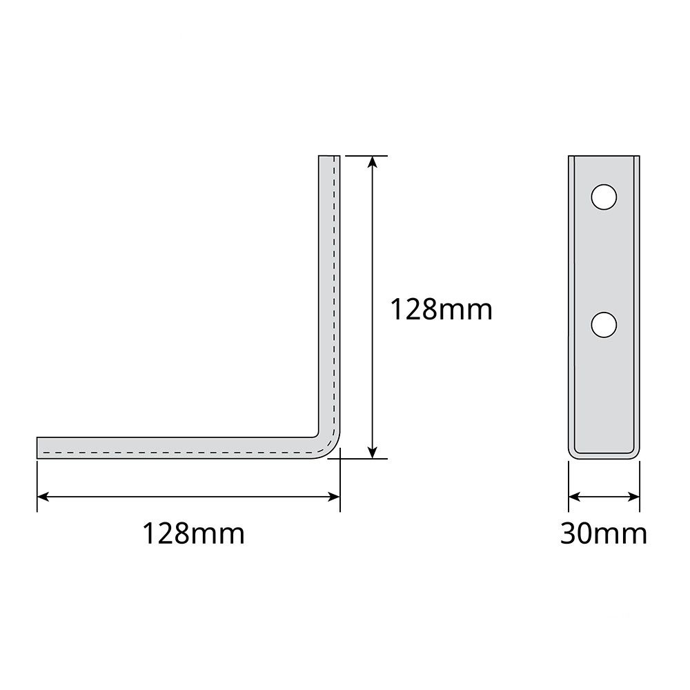 SOPORTE EN ESCUADRA 128mm ZINC+RPR TELEVES - Imagen 2