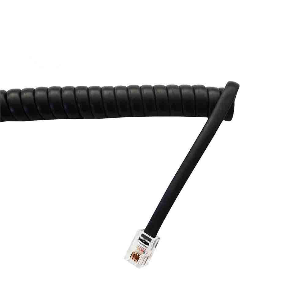PROLONGACION TELEFONICA 4.5m 4 VIAS MACHO-MACHO MINI NEGRO RIZADA