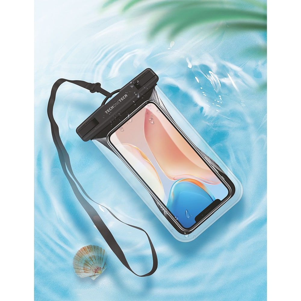 FUNDA IMPERMEABLE FLOTANTE TPU IPX8 NEGRA - Imagen 3