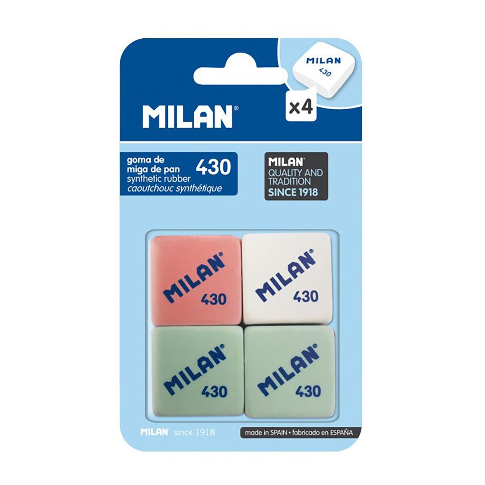 GOMAS DE BORRAR MIGA DE PAN 430, BLISTER 4 uds