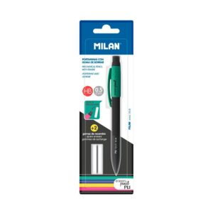 BLISTER CON PORTAMINAS PL1 0,5 mm + 2 GOMAS MILAN, MODELOS SURTIDOS