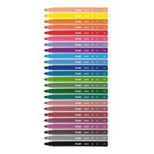 ROTULADORES BASE AGUA PUNTA CONICA Ø5 mm COLORES SURTIDOS, 24 uds
