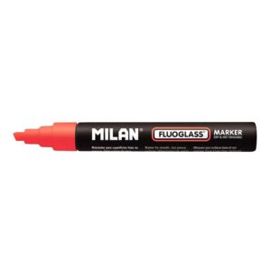 ROTULADOR BORRABLES FLUOGLASS 2 - 4 mm ROJO EN BLISTER