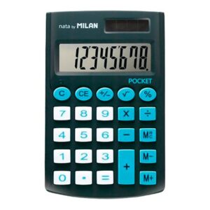 CALCULADORA POCKET NEGRA 8 DIGITOS CON FUNDA EN BLISTER