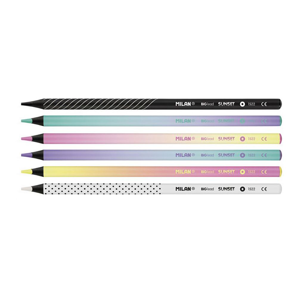 CAJA CON 6 LÁPICES DE COLORES MINA GRUESA - Imagen 2