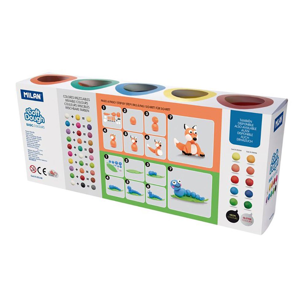 MALETÍN PASTA BLANDA SOFT DOUGH 10 BOTES 85 g COLORES SURTIDOS - Imagen 2