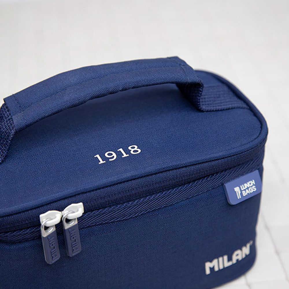 BOLSA ISOTÉRMICA PORTA ALIMENTOS SERIE 1918 AZUL MARINO CON 1 RECIPIENTE 1,5 L - Imagen 2