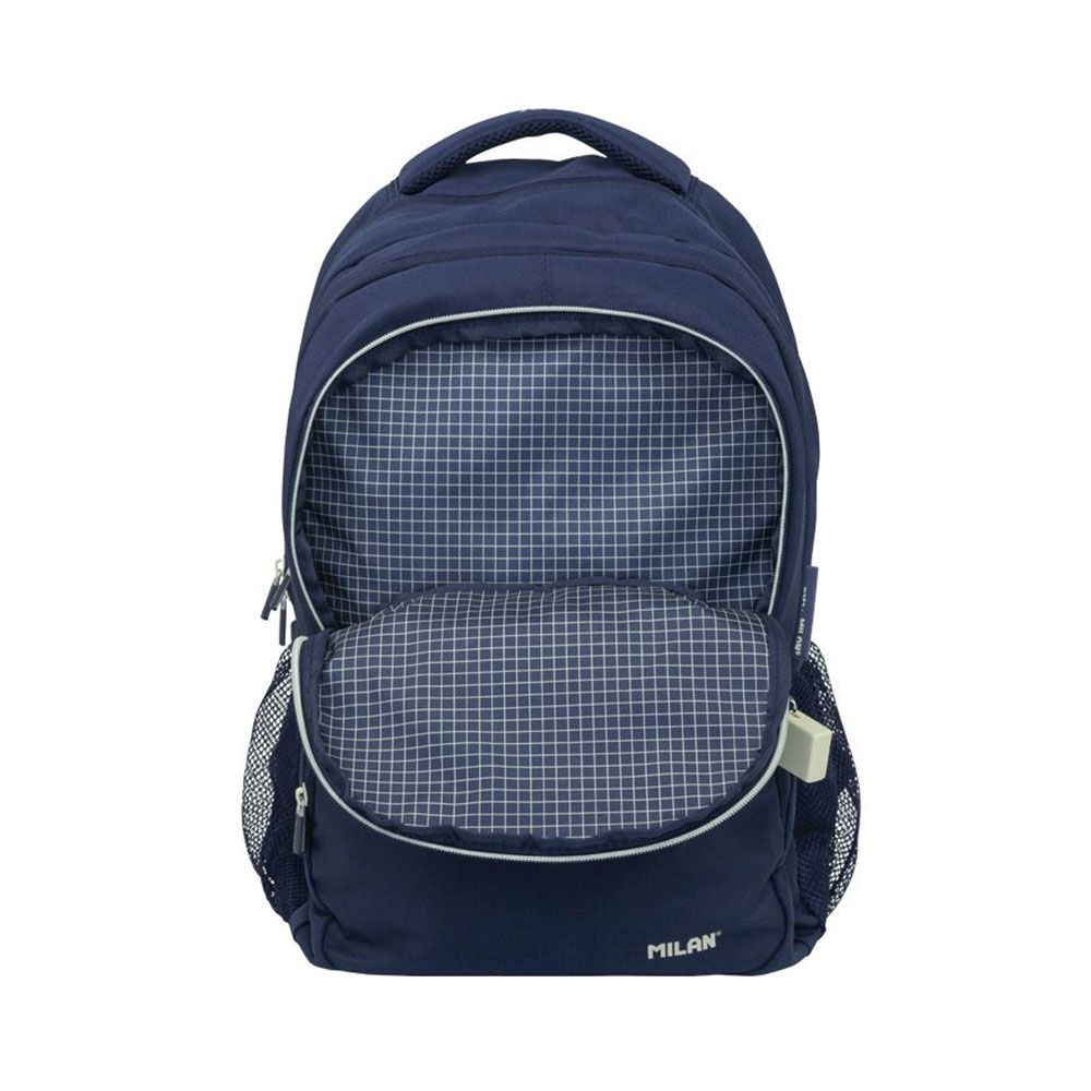 MOCHILA ESCOLAR 4 CREMALLERAS SERIE 1918 25 l AZUL MARINO - Imagen 3