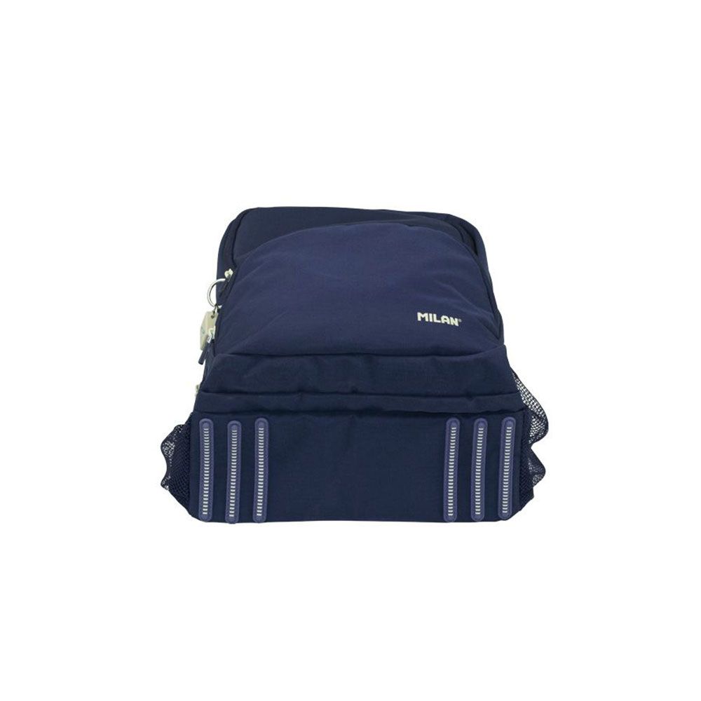 MOCHILA ESCOLAR 4 CREMALLERAS SERIE 1918 25 l AZUL MARINO - Imagen 4