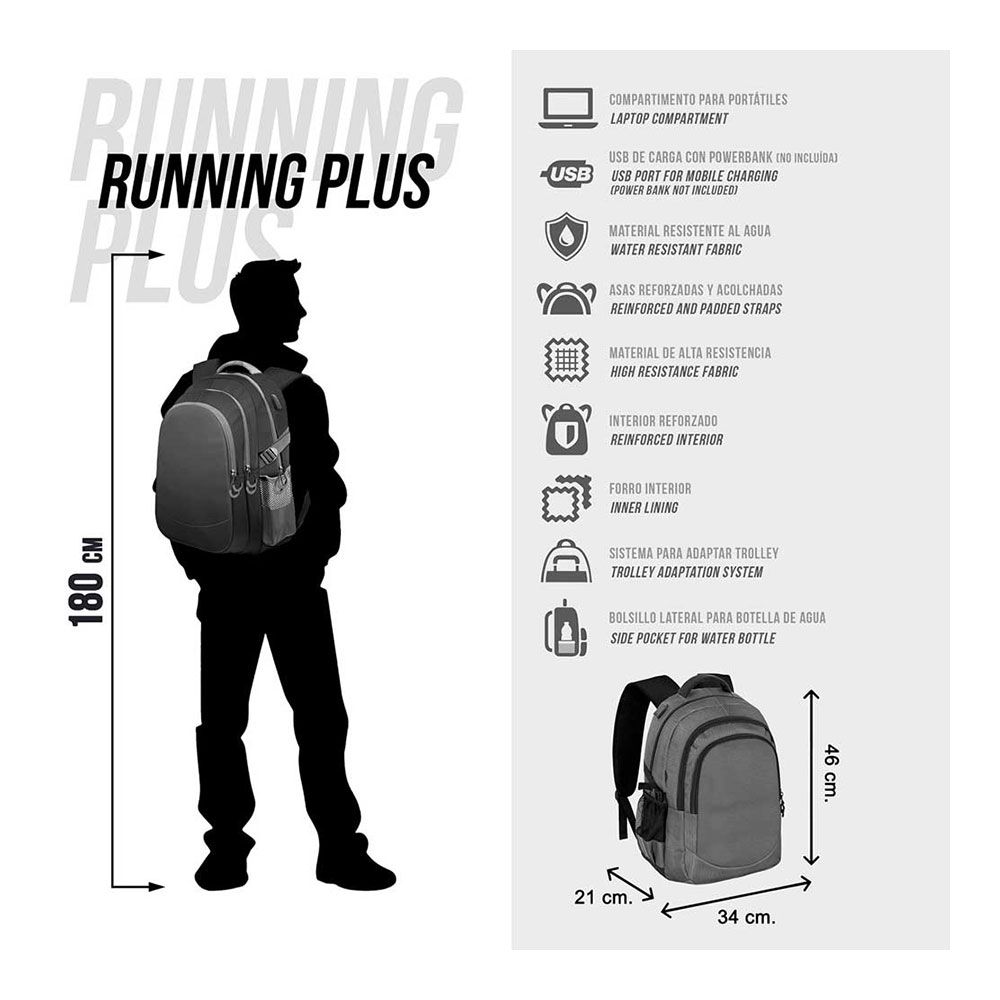 MOCHILA RUNNING PLUS MINNIE MOUSE CLOSER 32 l - Imagen 5