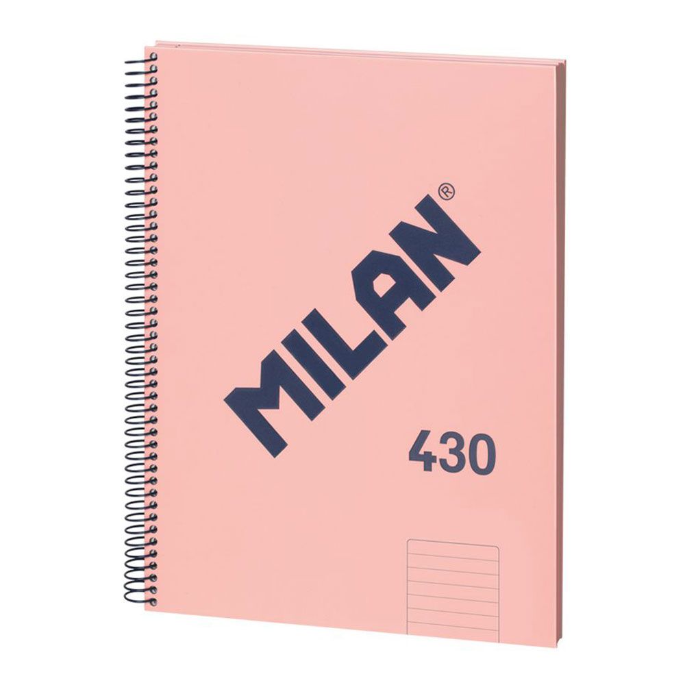 CUADERNO A4 CON ESPIRAL PAUTADO 7 mm ROSA