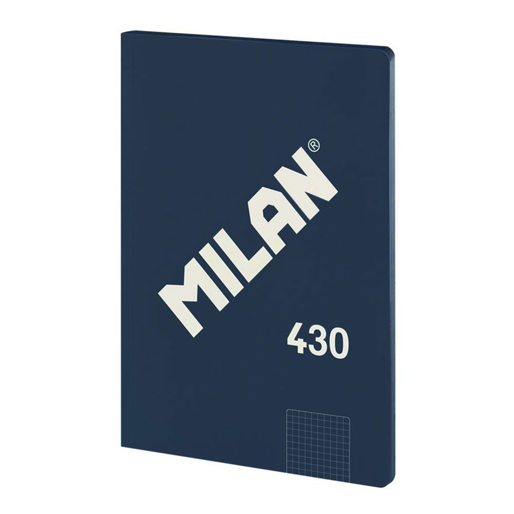 CUADERNO A4 CUADRICULADO ENCOLADO AZUL MARINO