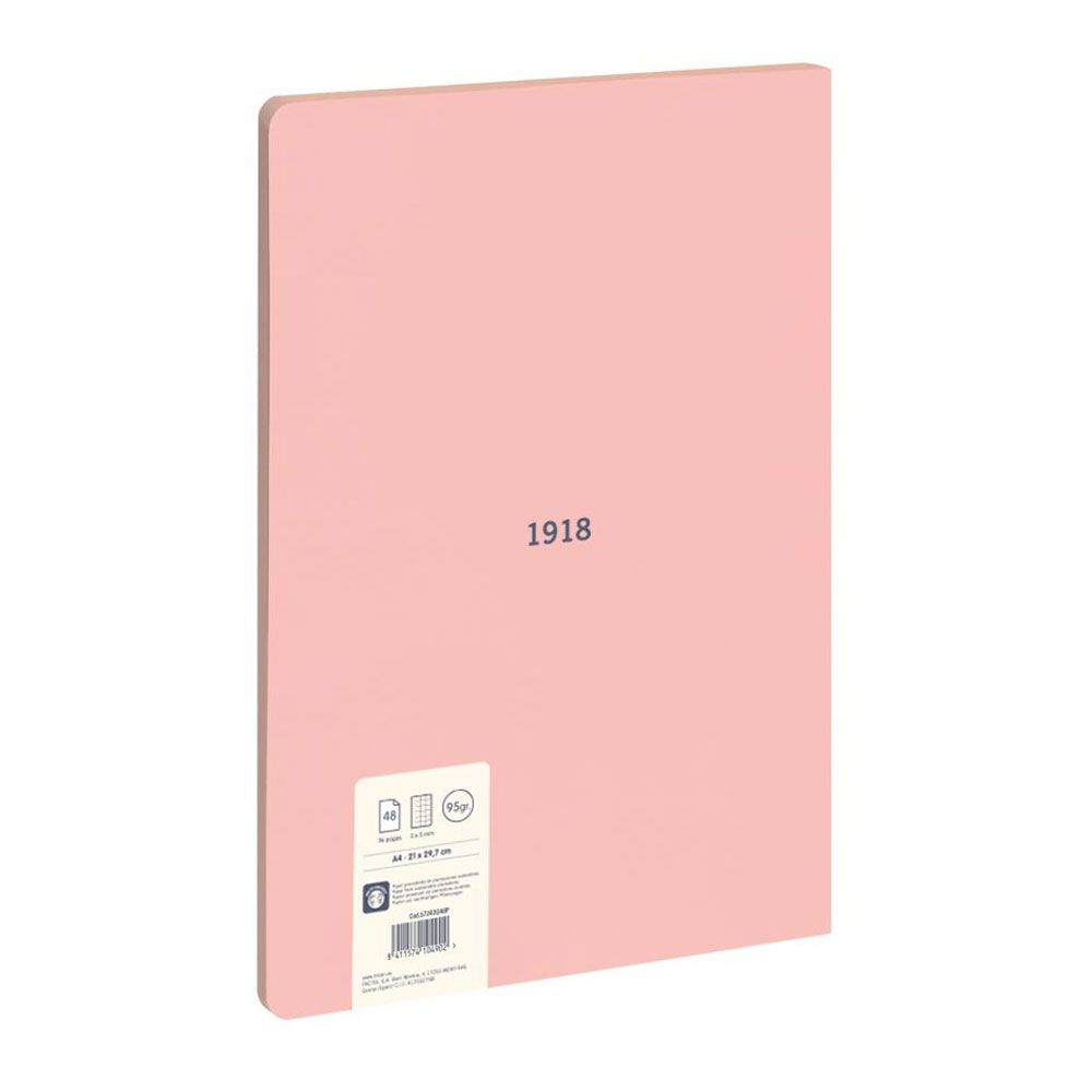 CUADERNO A4 CUADRICULADO ENCOLADO ROSA - Imagen 2