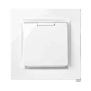ENCHUFE 2P+T TIPO F MONOBLOC BLANCO