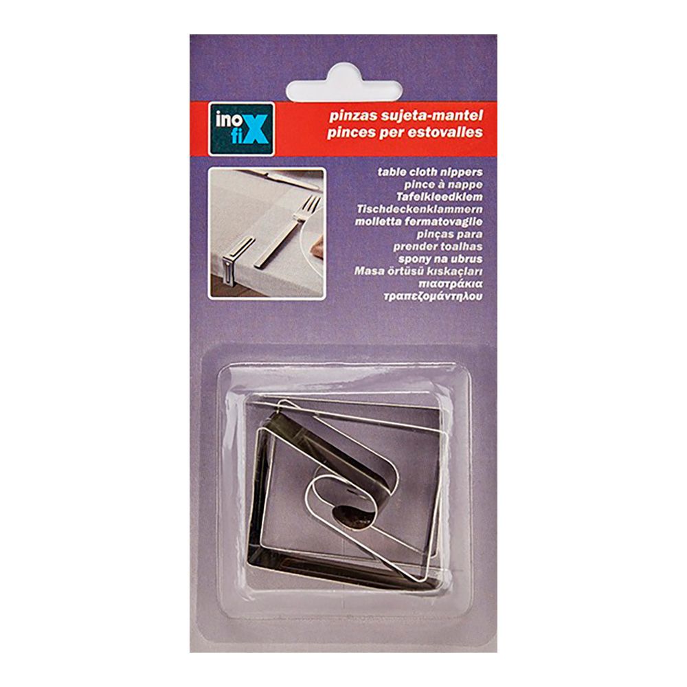 PINZA SUJETA MANTEL METÁLICA, BLISTER 4 uds - Imagen 2