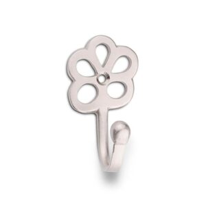 COLGADOR DE LATON MODELO FLOR NIQUEL (BLISTER)