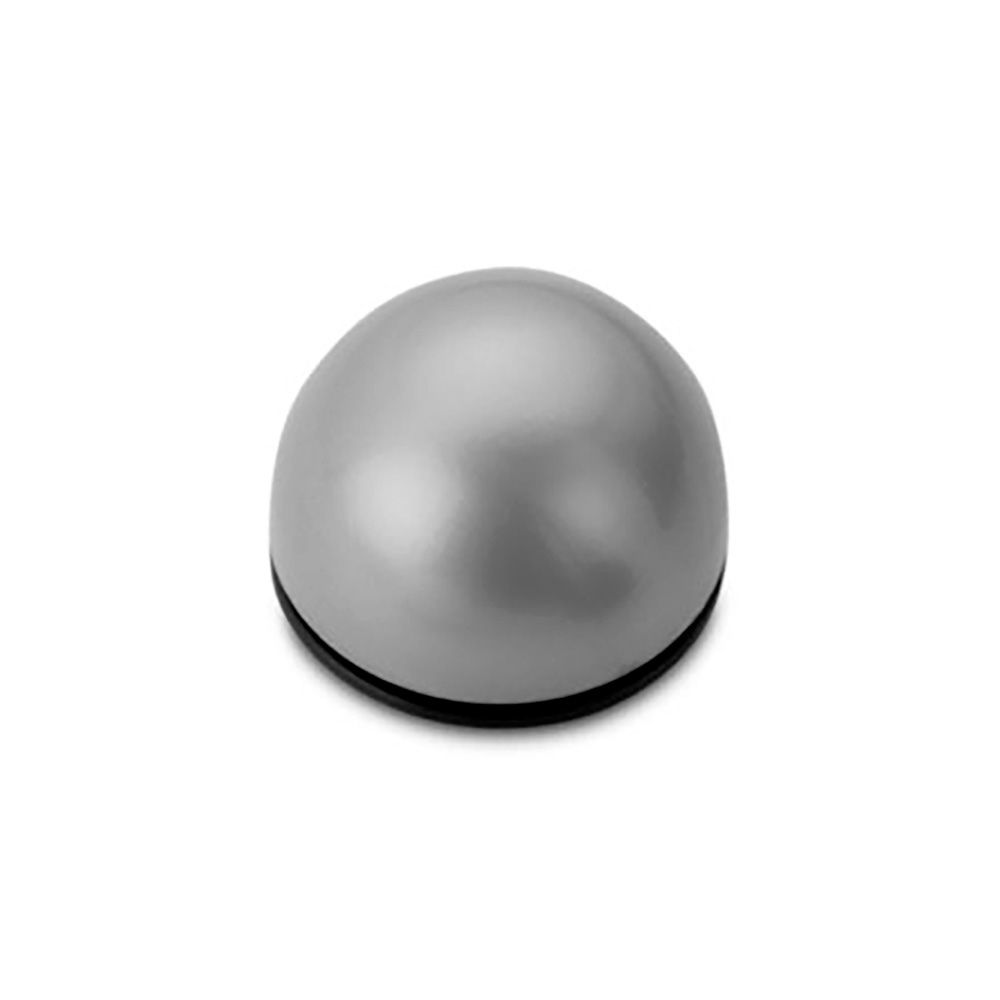 TOPE DE PUERTA, FLEXIBLE CON ACABADO GRIS METALIZADO, FIJACIÓN CON ADHESIVO, 2 uds, BLISTER