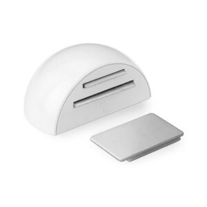 RETENEDOR MAGNÉTICO DE PUERTA, DE MADERA CON ACABADO BLANCO, BLISTER