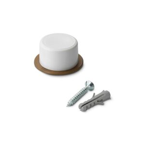 TOPE DE PUERTA, DE PVC CON ACABADO BLANCO, FIJACIÓN CON TORNILLO, 2 uds, BLISTER