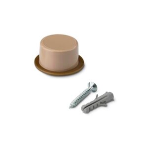 TOPE DE PUERTA, DE PVC CON ACABADO BEIGE, FIJACIÓN CON TORNILLO, 2 uds, BLISTER