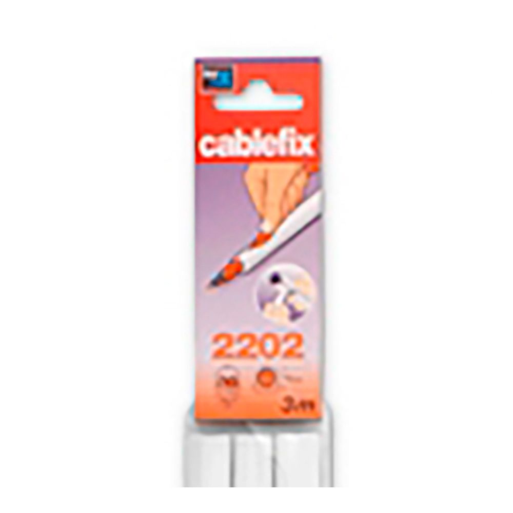 CABLEFIX ADHESIVO BLANCO 3 m 10,5 x 10 mm, BLISTER - Imagen 2