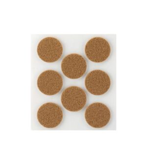 FIELTRO ADHESIVO, CIRCULAR, SINTÉTICO, MARRÓN, Ø27 mm, 8 uds, BLISTER