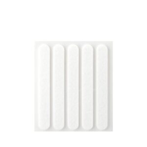 FIELTRO ADHESIVO, OLVALADO, SINTÉTICO, BLANCO, 95 x 12 mm, 5 uds, BLISTER