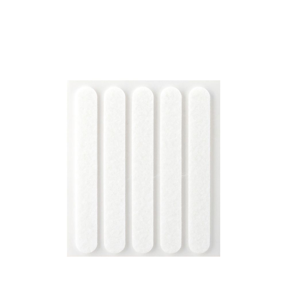 FIELTRO ADHESIVO, OLVALADO, SINTÉTICO, BLANCO, 95 x 12 mm, 5 uds, BLISTER