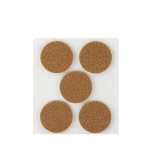FIELTRO ADHESIVO, CIRCULAR, SINTÉTICO, MARRÓN, Ø34 mm, 5 uds, BLISTER