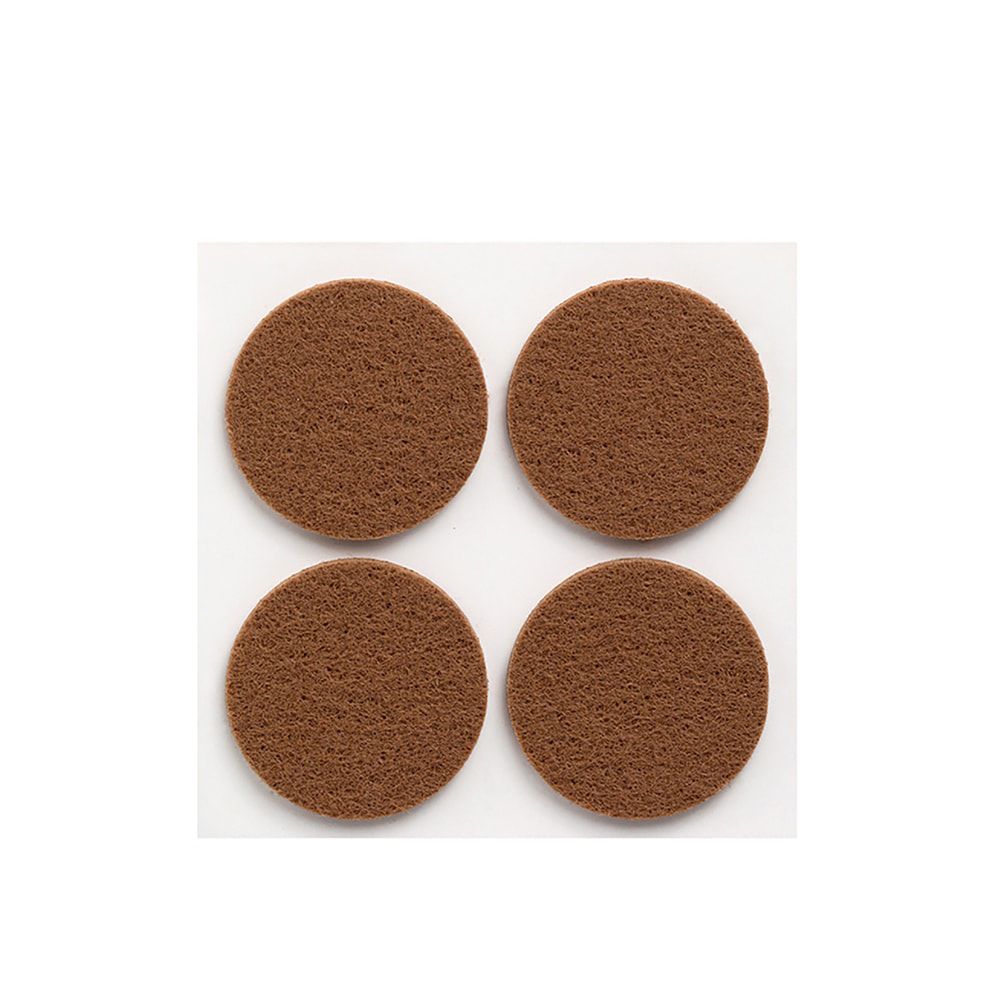 FIELTRO ADHESIVO, CIRCULAR, SINTÉTICO, MARRÓN, Ø38 mm, 4 uds, BLISTER