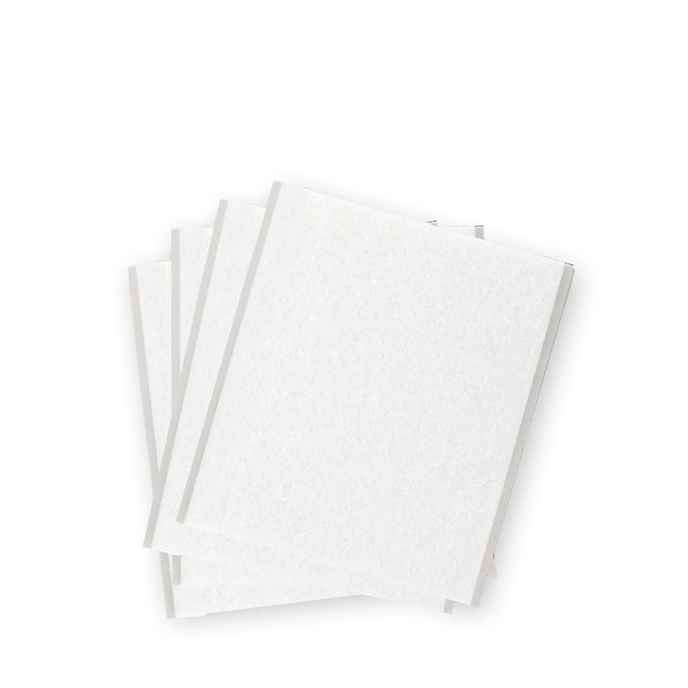 FIELTRO ADHESIVO, PLACA, SINTÉTICO, BLANCO, 100 x 85 mm, 4 uds, BLISTER